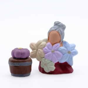 Fleuriste et son seau de fleur