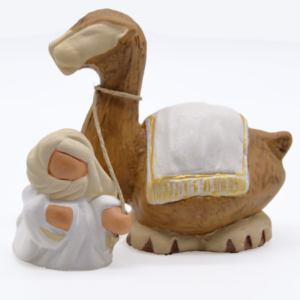 Dromadaire et Bédouin – blanc