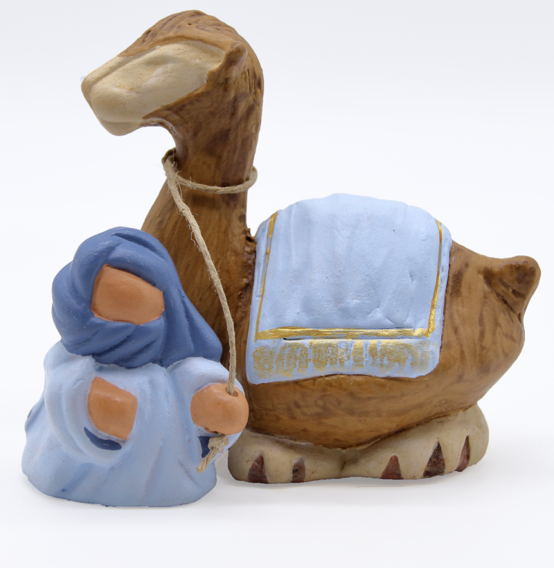 Dromadaire Bleu Onde Et Bédouin Produit Collection Nativité étable