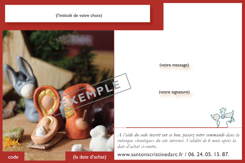 Bon Cadeau Santons Rouge Légendé Page 1