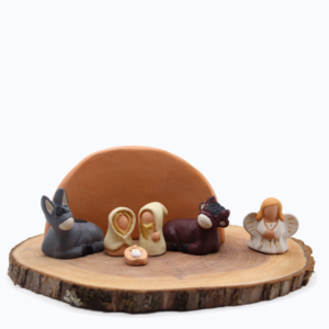 Composition crèche miniature sans arbre