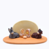 Plaque Brute Et Abri Vanille + Nativité Produit Etables Miniatures