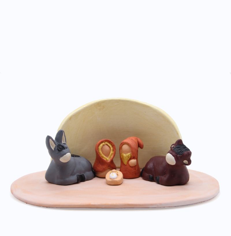 Plaque Rose Et Abri Vanille + Nativités Produit Etables Miniatures