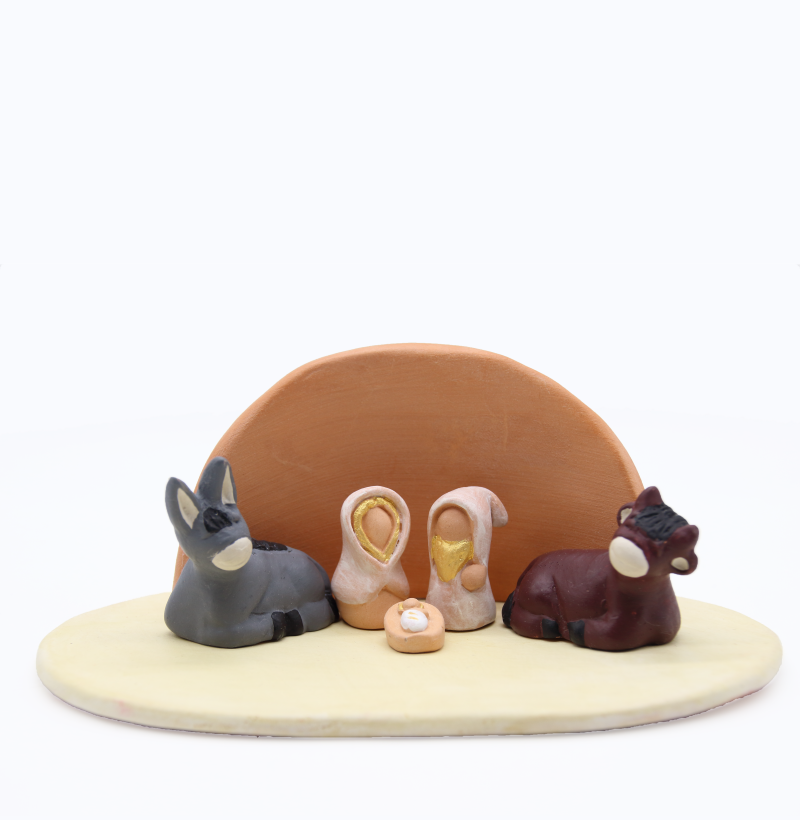 Plaque Vanille Et Abri Brut + Nativité Produit Etables Miniatures