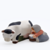 Traite De La Vache Noire Et Blanche Fermière Foncée Produit Santons Nouveautés