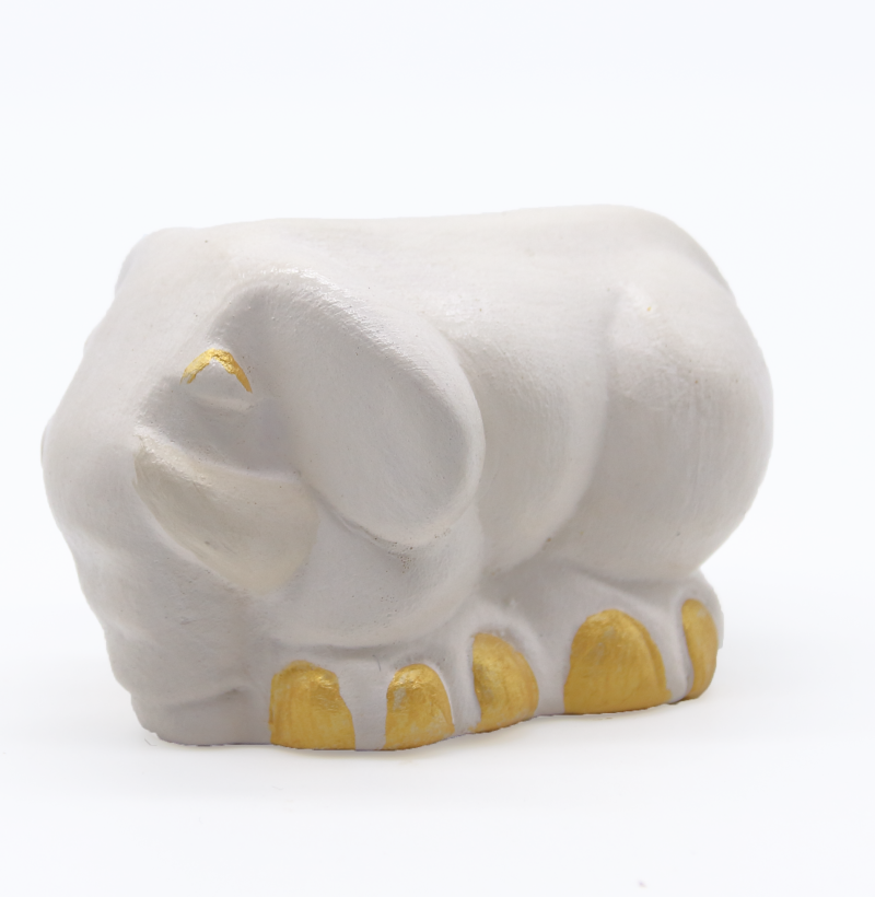 8 Elephant Trois Quart Produit Nativité Blanc Et Or Nouveauté Collection Miniature800 820