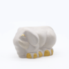 Elephant Trois Quart Produit Nativité Blanc Et Or Nouveauté Collection Miniature