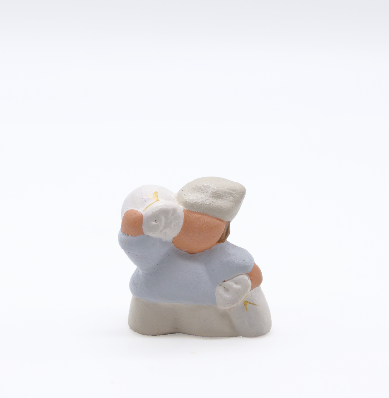 Santon Meunier Miniature Blanc Et Or Produit Nouveauté 2023 Collection Santons Miniatures